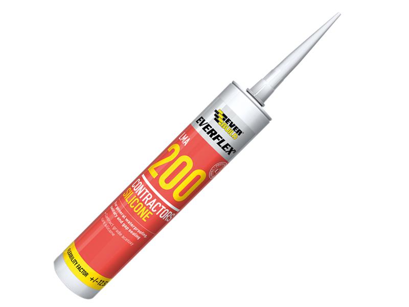 Everflex® LMA 200 Contractor's Silicone 295ml White, Everbuild