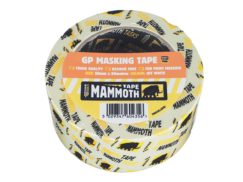 Mammoth Retail Masking Tape 25mm x 50m, Everbuild