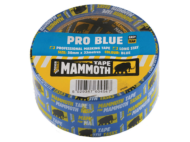 Pro Blue Masking Tape 50mm x 33m, Everbuild