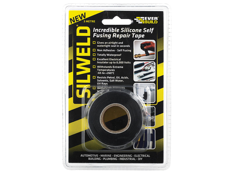 Silweld Tape 3m Black, Everbuild