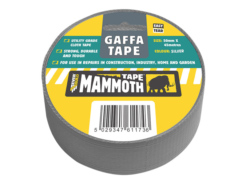 Gaffa Tape 50mm x 45m Silver, Everbuild