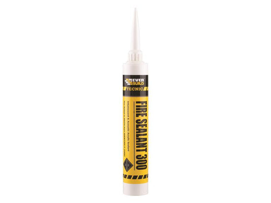 Tecnic Fire Sealant 300 Intumescent White 380ml, Everbuild