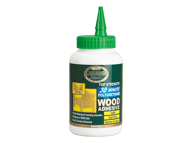 Lumberjack 30min Polyurethane Wood Adhesive Liquid 750g, Everbuild