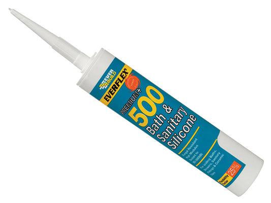 500 Bath & Sanitary Silicone Sealant Manhattan Grey 290ml, Everbuild