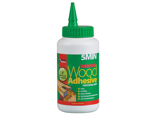 Lumberjack 5min Polyurethane Wood Adhesive Liquid 750g, Everbuild