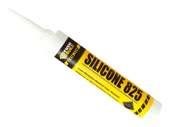 Tecnic Silicone 825 Sealant Mid Grey 380ml, Everbuild Sika