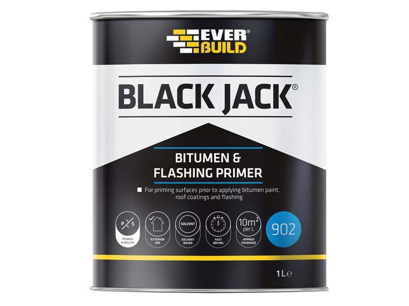 Black Jack® 902 Bitumen & Flashing Primer 1 litre, Everbuild