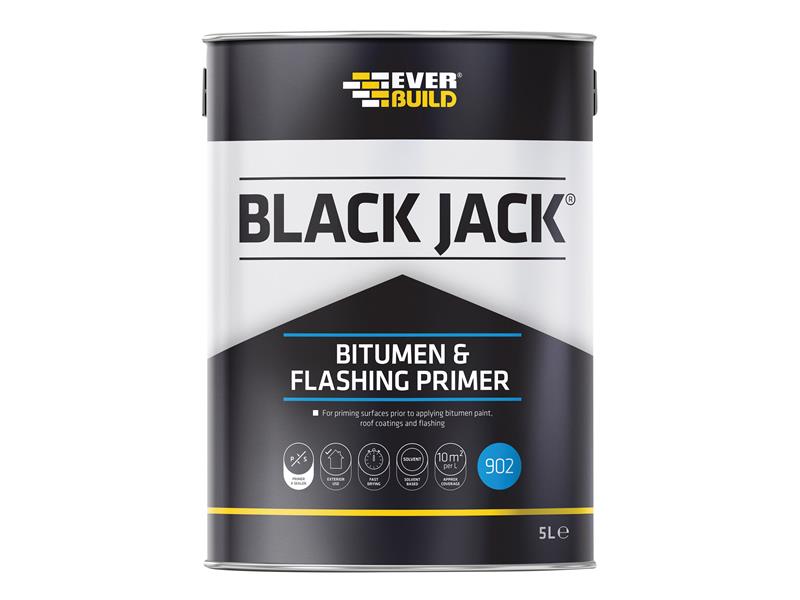 Black Jack® 902 Bitumen & Flashing Primer 5 litre, Everbuild