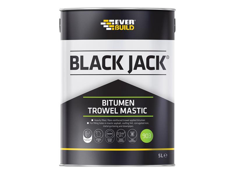 Black Jack® 903 Bitumen Trowel Mastic 5 litre, Everbuild