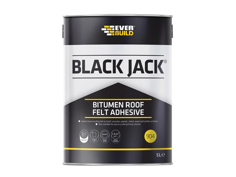 Black Jack® 904 Bitumen Roof Felt Adhesive 5 litre, Everbuild