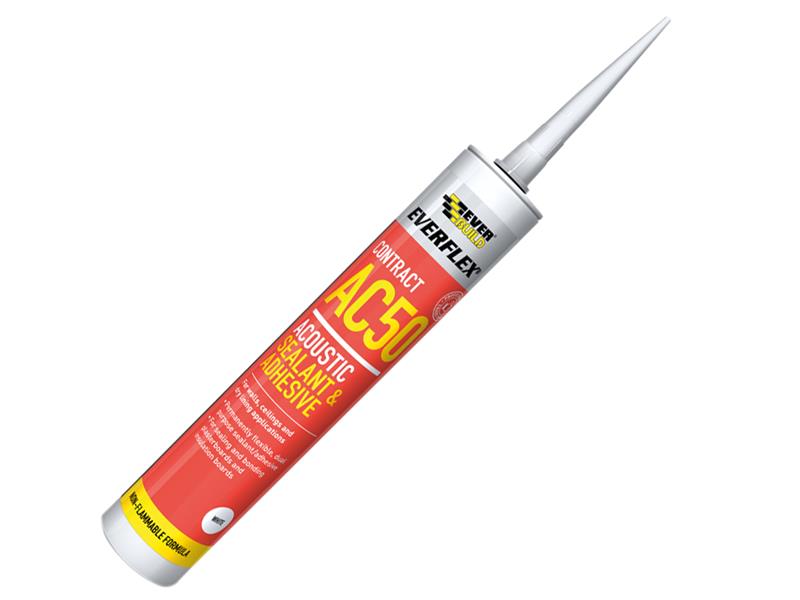 Everflex® AC50 Acoustic Sealant & Adhesive 380ml, Everbuild