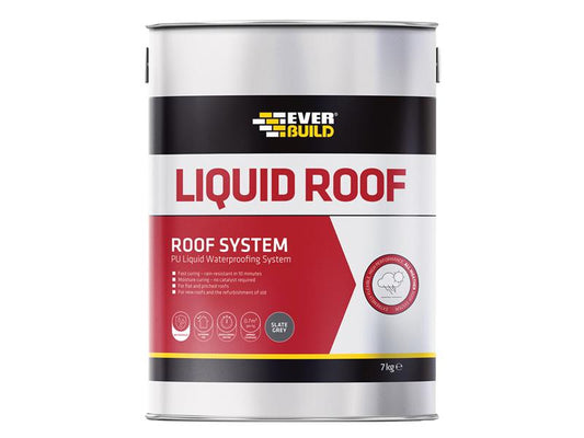 Aquaseal Liquid Roof Slate Grey 7kg, Everbuild