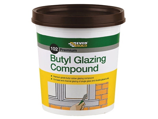 102 Butyl Glazing Compound Brown 2kg, Everbuild