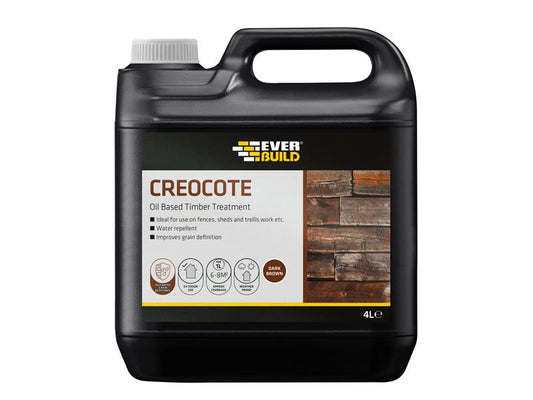 Creocote Dark Brown 4 litre, Everbuild