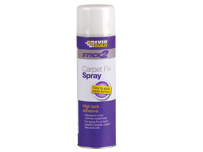 Carpet Fix Spray Adhesive Aerosol 500ml, Everbuild