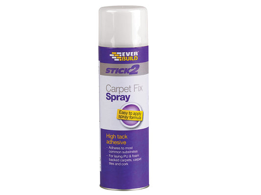 Carpet Fix Spray Adhesive Aerosol 500ml, Everbuild