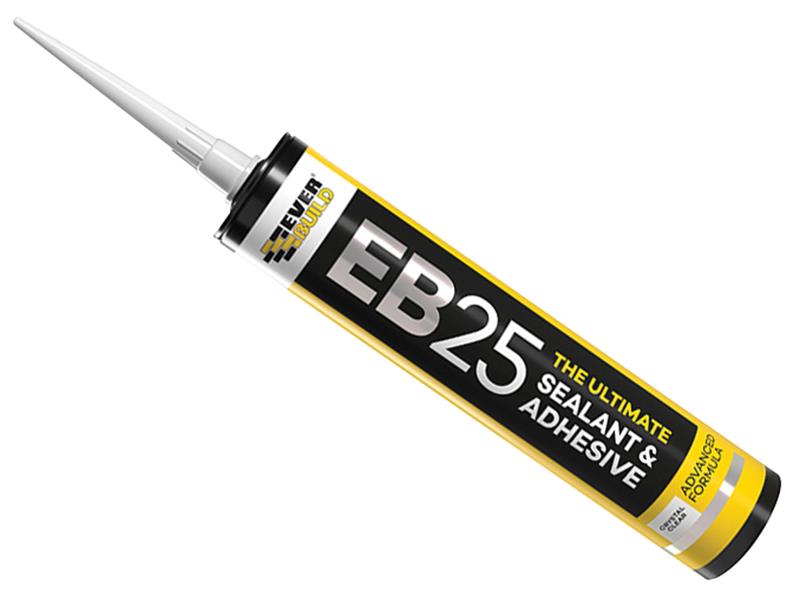 EB25 Hybrid Sealant Adhesive Clear 300ml, Everbuild