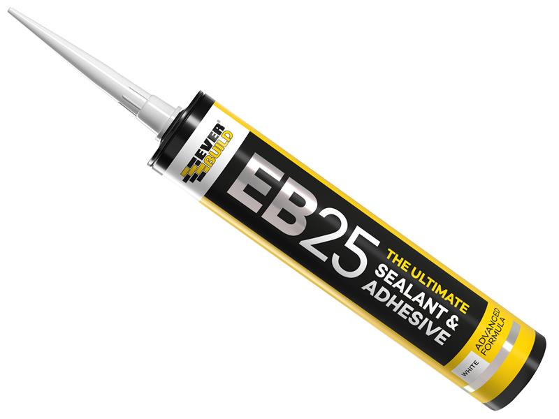 EB25 Hybrid Sealant Adhesive White 300ml, Everbuild