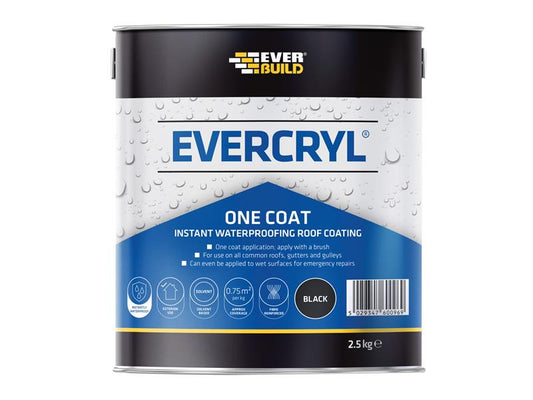 EVERCRYL® One Coat Black 2.5kg, Everbuild