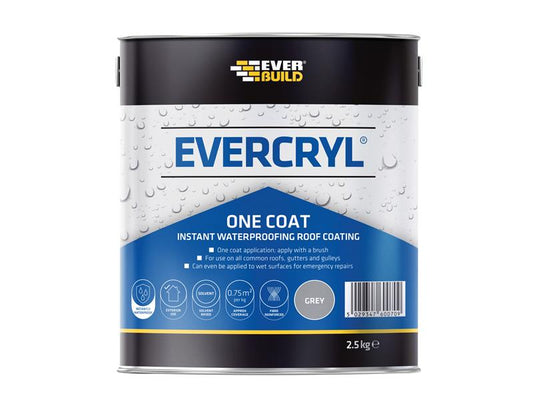 EVERCRYL® One Coat Grey 2.5kg, Everbuild