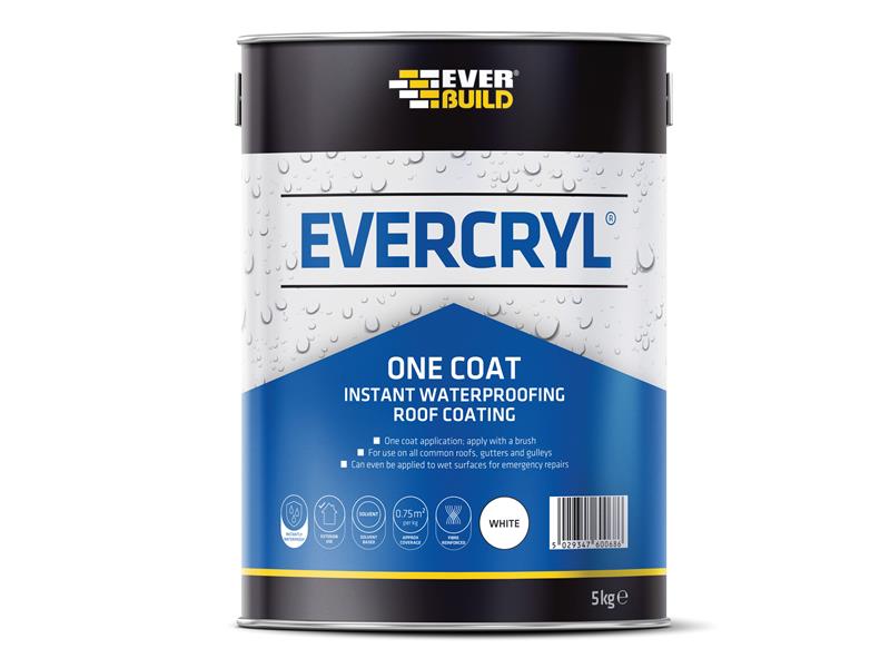 EVERCRYL® One Coat White 5kg, Everbuild