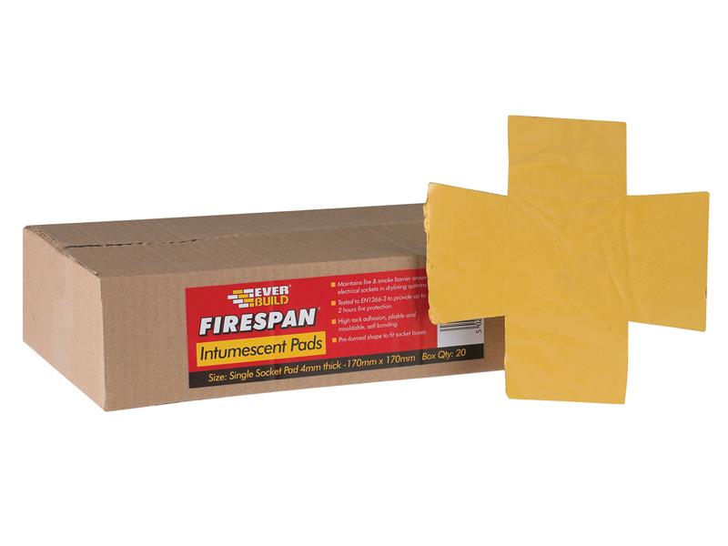 Firespan Intumescent Double Socket Pad (Box 20), Everbuild