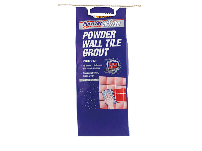 Forever White Powder Wall Tile Grout 3kg, Everbuild