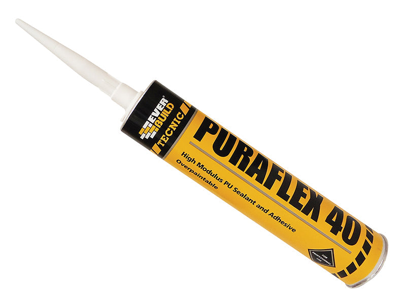 Industrial Puraflex 40 Sealant White 300ml, Everbuild