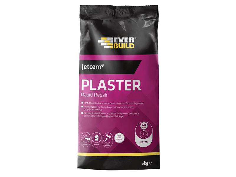 Jetcem Quick Set Patching Plaster (Single 6kg Pack), Everbuild