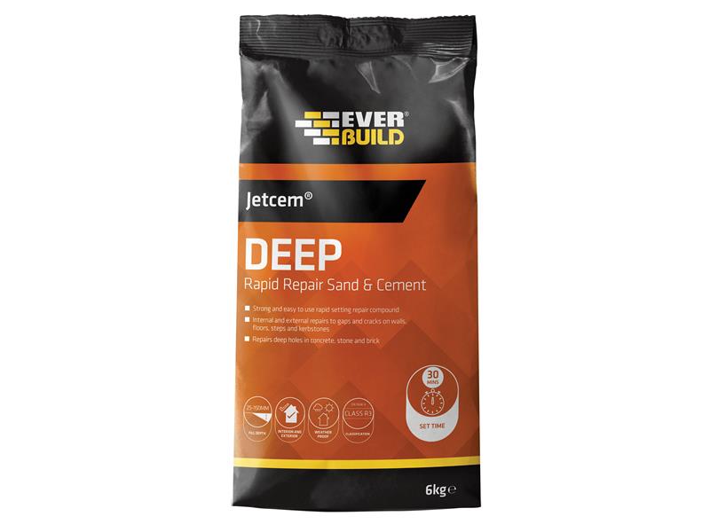 Jetcem Premix Sand & Cement 12kg (2 x 6kg Packs), Everbuild