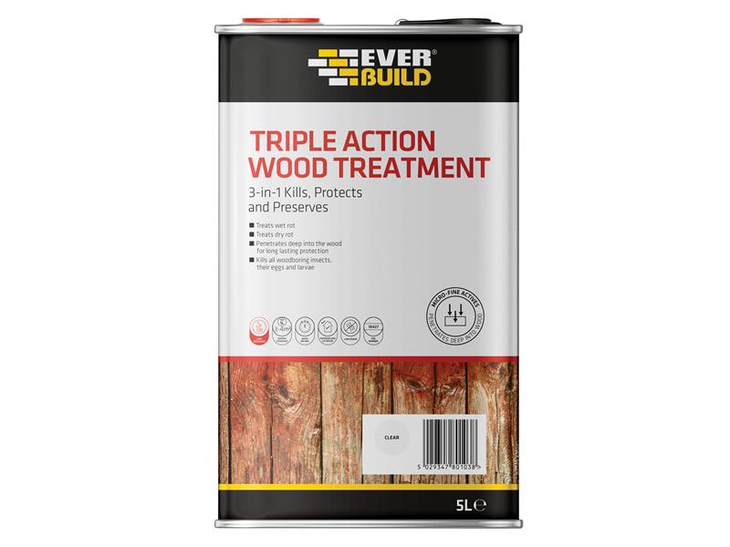 Triple Action Wood Treatment 1 litre, Everbuild