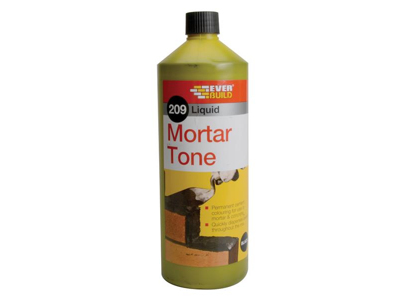 209 Liquid Mortar Tone Black 1 litre, Everbuild