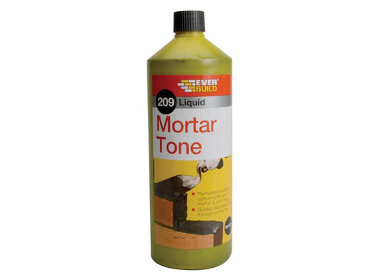 209 Liquid Mortar Tone Black 1 litre, Everbuild