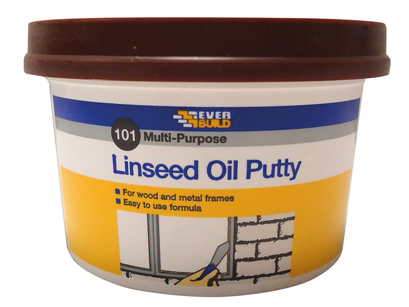 101 Multi-Purpose Linseed Oil Putty Brown 500g, Everbuild