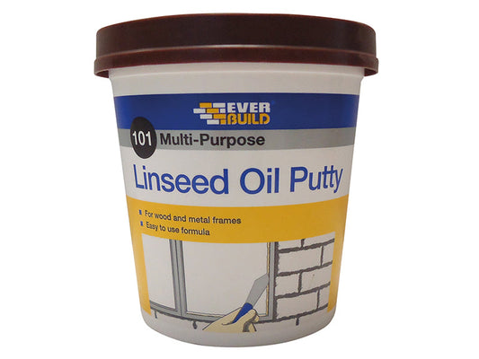 101 Multi-Purpose Linseed Oil Putty Brown 1kg, Everbuild