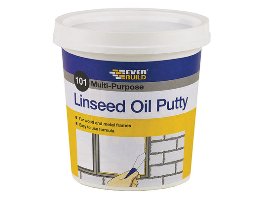 101 Multi-Purpose Linseed Oil Putty Natural 500g, Everbuild