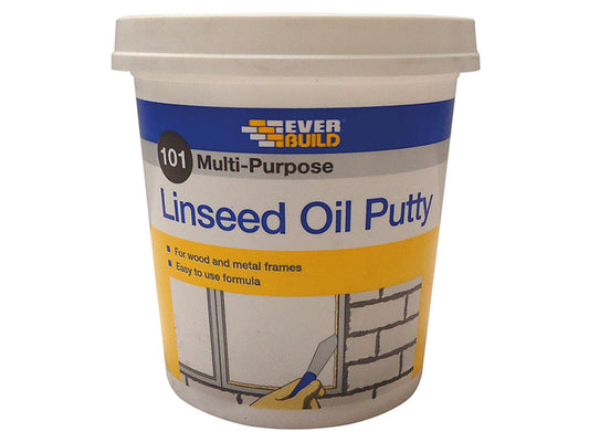 101 Multi-Purpose Linseed Oil Putty Natural 1kg, Everbuild