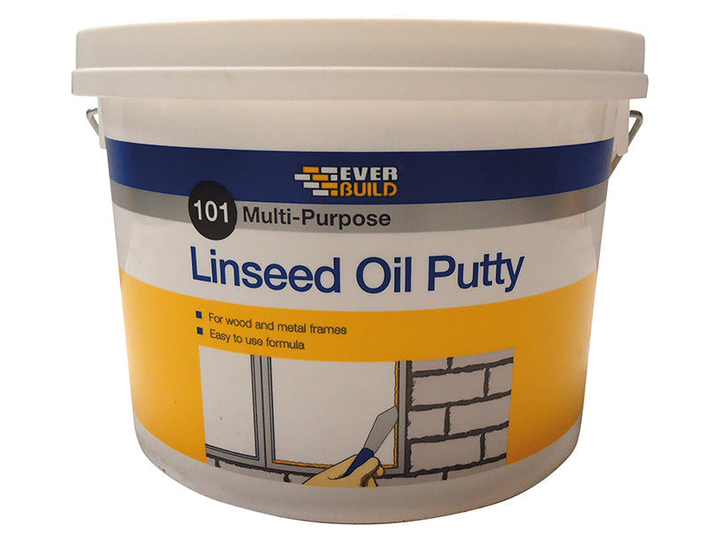 101 Multi-Purpose Linseed Oil Putty Natural 5kg, Everbuild