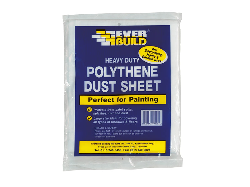 Polythene Dust Sheet 3.6 x 2.7m, Everbuild