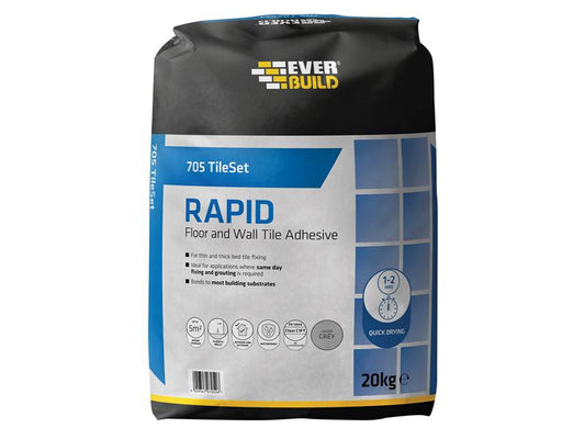 705 Rapid Set Tile Mortar 20kg, Everbuild