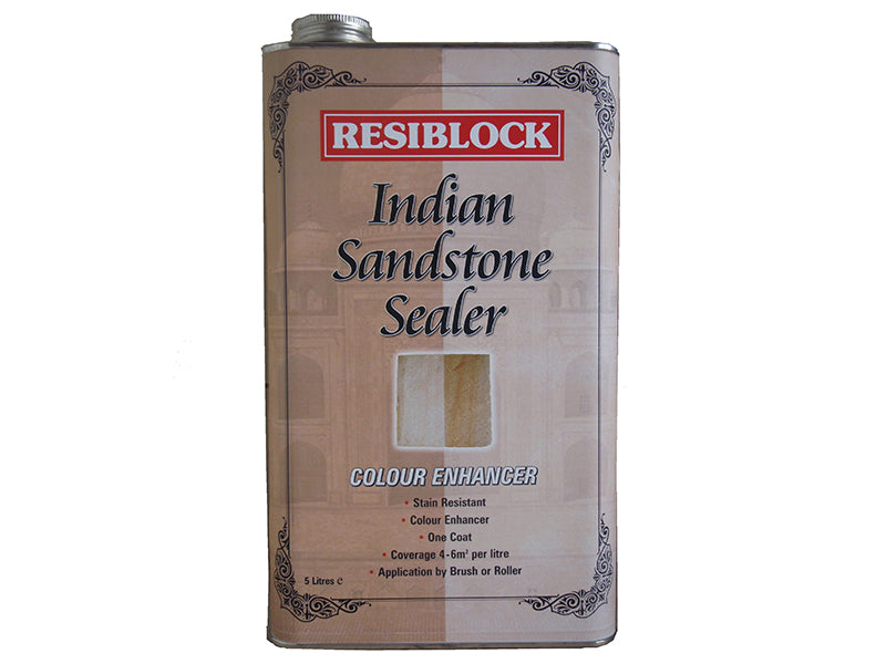 Resiblock Indian Sandstone Sealer Colour Enhancer 5 litre, Everbuild