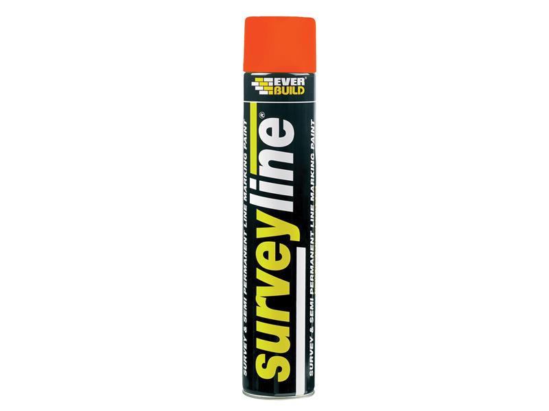 Survey Line® Marker Spray Orange 700ml, Everbuild