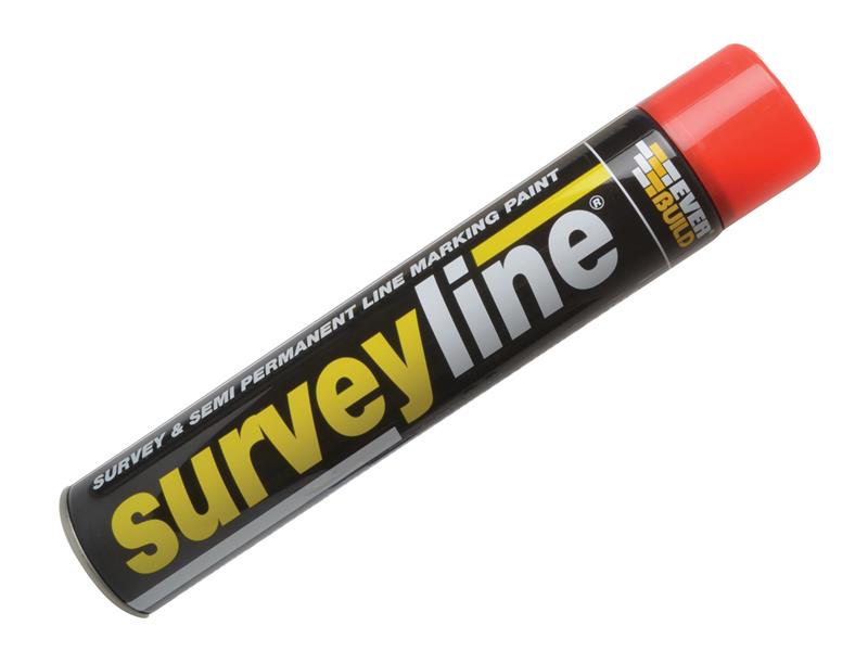 Survey Line® Marker Spray Red 700ml, Everbuild