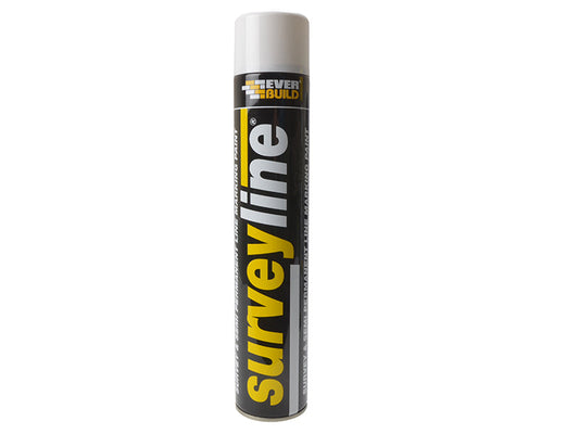 Survey Line® Marker Spray White 700ml, Everbuild