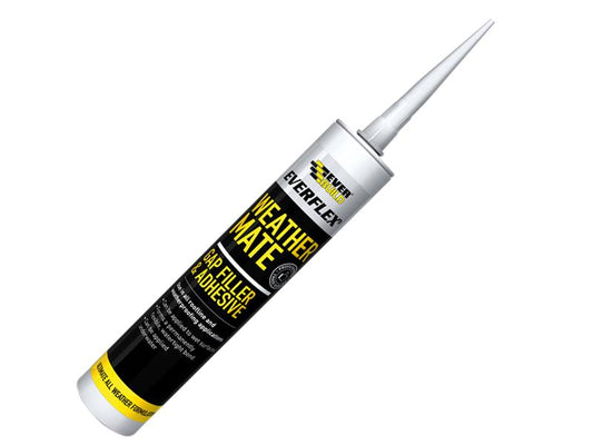 Weather Mate Multi-Use Gap Filler & Adhesive White 295ml, Everbuild