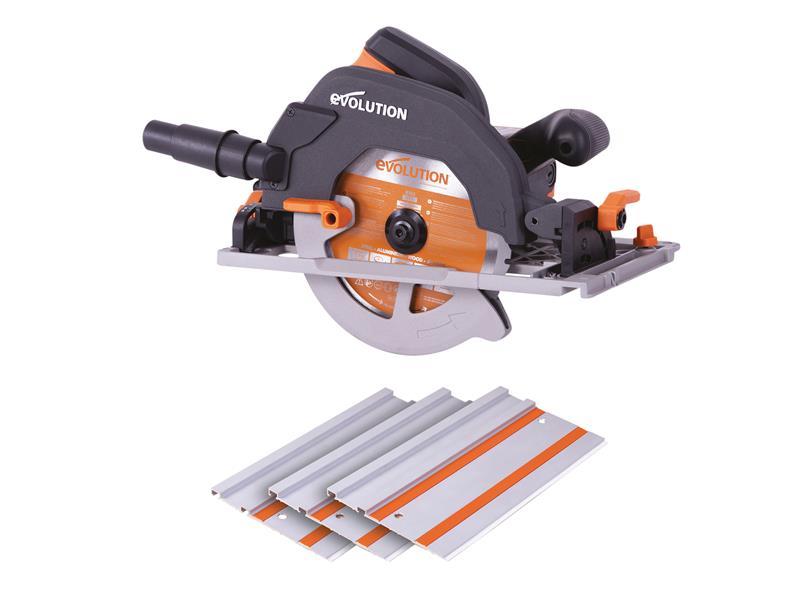 R185CCSX Circular Track Saw Kit 185mm 1600W 110V, Evolution