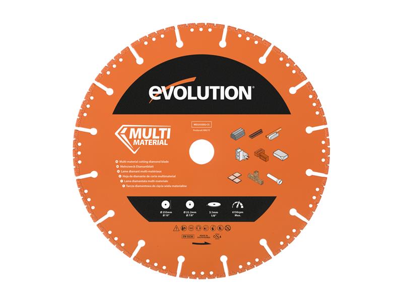 Multi-Material Diamond Demolition Disc Cutter Blade 255 x 22.2mm, Evolution