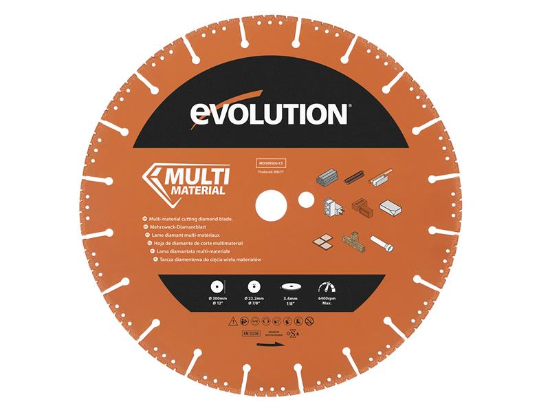 Multi-Material Diamond Demolition Disc Cutter Blade 300 x 22.2mm, Evolution