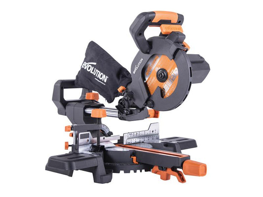 R185SMS+ 185mm Multi-Material Sliding Mitre Saw 1200W 240V, Evolution