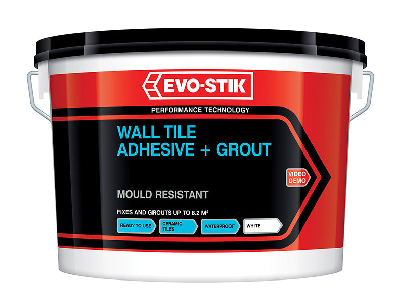 Mould Resistant Wall Tile Adhesive & Grout 2.5 litre, EVO-STIK